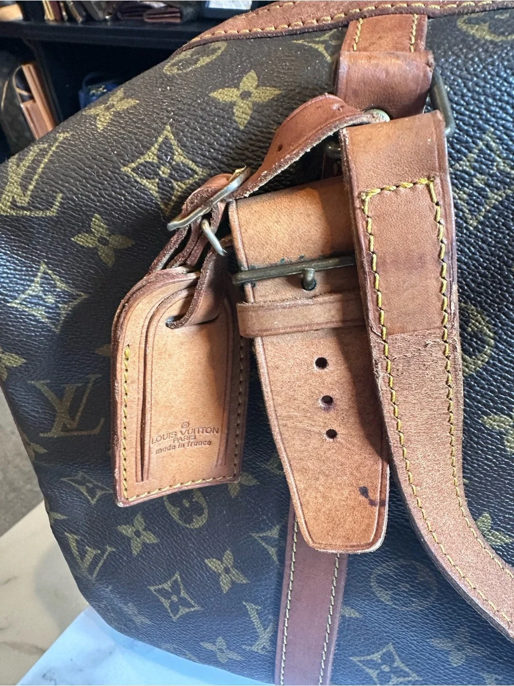 LOUIS VUITTON VINTAGE MONOGRAM SAC SOUPLE 35 DUFFLE BAG